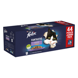 FELIX Fantastic kaps. 44x85g hovězí/kuře/kachna/jehně v želé