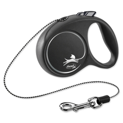 FLEXI vodítko Black Design lanko černé XS - 3m/8kg