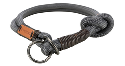 BE NORDIC polostahovací obojek, tmavošedá/hnědá L-XL: 55cm/13mm