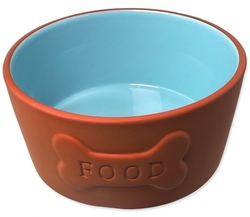 Miska DF keramická cihlová s modrou glazurou FOOD 16,5x8cm 750ml