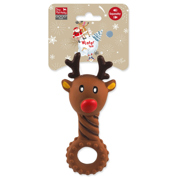 Hračka Dog Fantasy Winter Tale sob latexový pískací 14cm