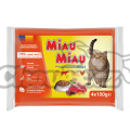 Miau Miau Cat Mix hovězí a kuřecí, kapsa 4x100g