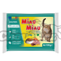 Miau Miau Cat Mix krůta a losos, kapsa 4x100g
