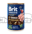 BRIT Premium dog konz.chicken,hearts 400g