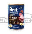 BRIT Premium dog konz.turkey,liver 400g