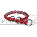 Trixie obojek CAVO lano polostah. 1,8x52-60cm červeno-stříbrný L-XL