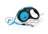 Flexi vodítko NEON páska modrá S 15kg/5m
