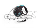 FLEXI vodítko Black Design lanko modré XS - 3m/8kg
