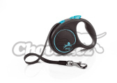FLEXI vodítko Black Design páska modré S - 5m/15kg