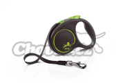 FLEXI vodítko Black Design páska zelené S - 5m/15kg