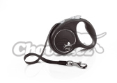 FLEXI vodítko Black Design páska černé S - 5m/15kg