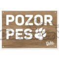 Cedulka výstražná univerzální POZOR PES