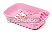 Toaleta Sada WC s doplňky růžová, modrá