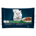 Purina Gourmet Perle kaps. mini filetky se zelen. 4x85g