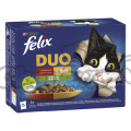 FELIX Fantastic DUO kaps. 12x85g hov,drůb/jeh,kuře/krůta,kach/vepř,zvěřina