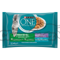 Purina ONE kaps.Indoor minifiletky 4x85g telecí,tuňák