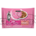 Purina ONE kaps.Junior minifiletky 4x85g losos