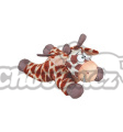 Hračka pes FRIENDS OLAF GIRAFFE M plyš černobílá Zolux