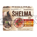 SHELMA cat kapsička kuře,hovězí,kachna a krůta 12x85g