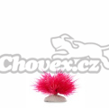 Akvarijní plastová rostlina Tráva mini červená 7cm