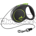 FLEXI vodítko Black Design lanko zelené XS - 3m/8kg