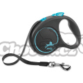 FLEXI vodítko Black Design páska modré M - 5m/25kg