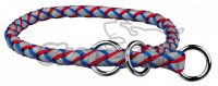 Trixie obojek CAVO lano polostah. 1,8x52-60cm reflex stříbrno-červeno-modrý L-XL