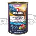 Ontario konz. Adult monoprotein jehněčí pate s hnědou rýží 400g