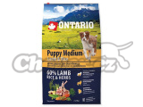 ONTARIO Puppy Medium Lamb & Rice 6,5kg