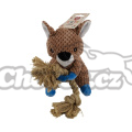 Hračka HAP TOY plyš Liška lano 2 uzly 20cm