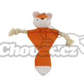 Hračka HAP TOY FLATTY plyš liška lano 2 uzly 39cm