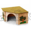 Domek rohový pro králíka vel.27×27×15cm