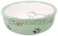 Miska MC keramická kočičí tlapka zelená  5cm/13cm 0,33l