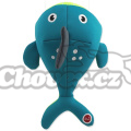 Hračka Dog Fantasy Water Float velryba pískací a plovoucí turkysová 28cm