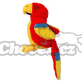 Hračka DF Recycled Toy papoušek pískací se šustícím ocasem 23cm