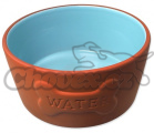 Miska Dog Fantasy keramická WATER cihlová/modrá 16,5x8cm, 750ml