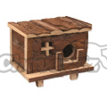 Domek SMALL ANIMAL Srub dřevěný s kůrou 18x13x13,5cm