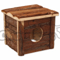 Domek SMALL ANIMAL dřevěný s kůrou 15,5x15,5x14cm