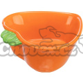 Keramická miska MRKEV (morče,králík), 180 ml/ 12 x 11 cm, oranžová