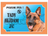 Cedulka Německý ovčák zpředu