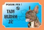 Cedulka Franc.buldoček tmavý