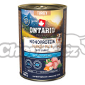 Ontario konzerva Puppy monoprotein krůtí pate s mrkví 400g
