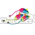 Myš rainbow s rolničkou 5cm/1ks