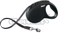 Flexi vodítko New classic M 25kg/5m černé pásek