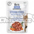 Brit Care cat kaps.Sterilized duck tender/turkey 85g