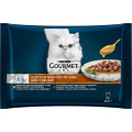 Gourmet Perle kaps. Gravy delight 4x85g kuře/hovězí v omáčce